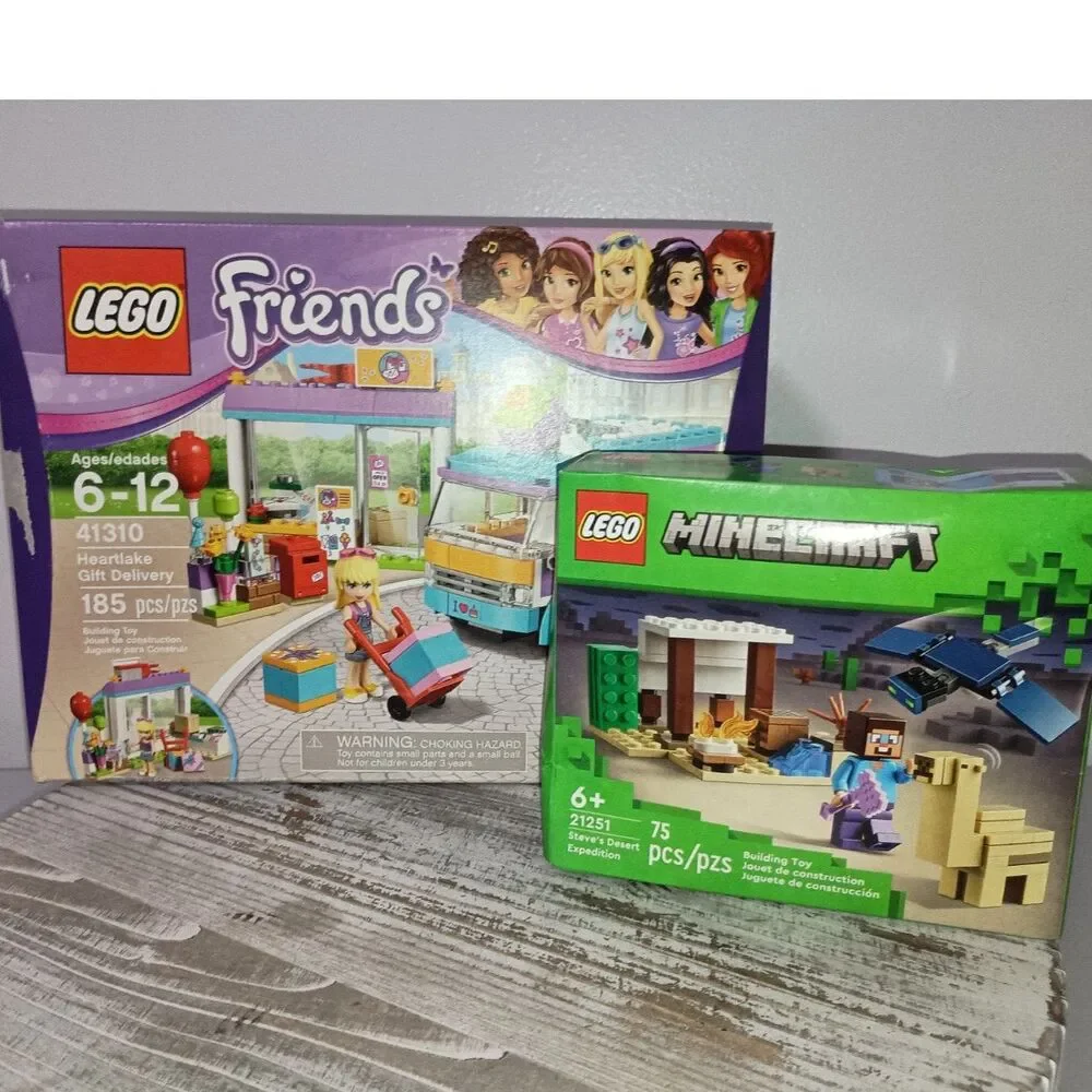 LEGO: Friends Stephanie 41310; Minecraft Steve's Desert Expedition 21251 (2 NIB)